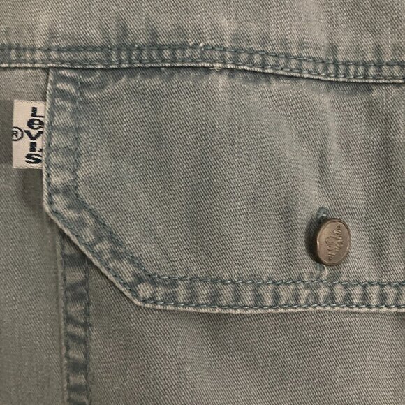 Levis Two Horse Brand Shirt Mens XL‎ Long Sleeve Metal Button Up Western Work - Picture 10 of 13